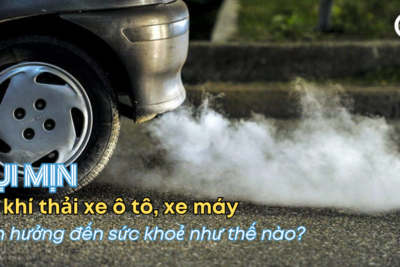 Bụi mịn có trong khí thải ô tô, xe máy gây hại thế nào tới sức khỏe con người?
