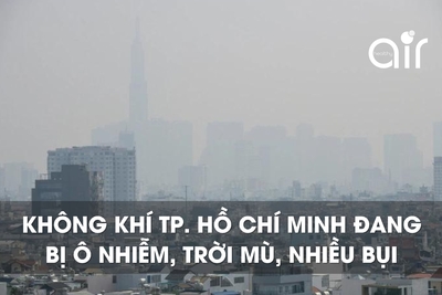Không khí TP.HCM đang bị ô nhiễm, trời mù, nhiều bụi