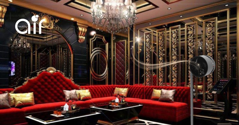 Quạt đối lưu không khí cho phòng karaoke cao cấp giúp giảm nóng bí và mùi khó chịu