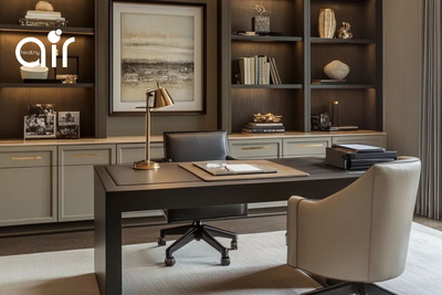 Thiết kế phòng làm việc Giám đốc cao cấp với máy lọc không khí và quạt đối lưu BONECO